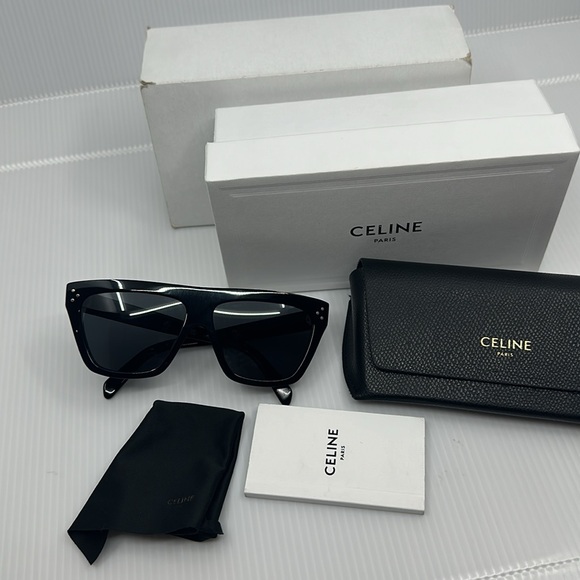 Celine Paris 3 dots CL402561 58 13 140 black sunglasses with box case dustcloth - Picture 13 of 13